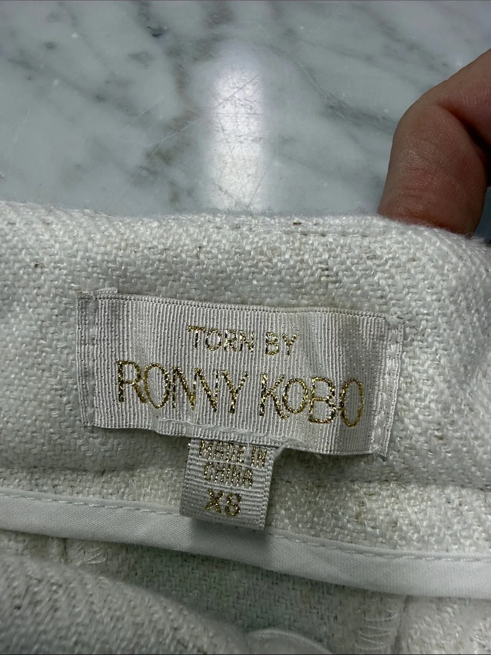 Torn by Ronny Kobo Bernee Wide Leg Cargo Trouser in Stone Size XS